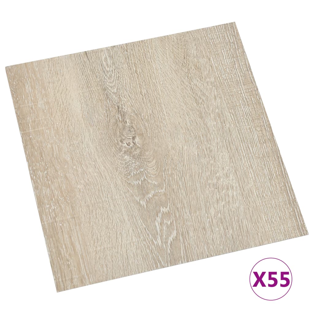 Listoni per Pavimenti Autoadesivi 55 pz in PVC 5,11 m² Beige 324652