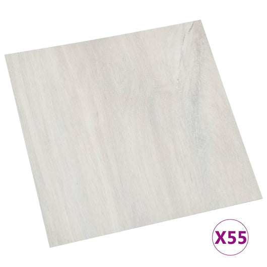 Listoni per Pavimenti Autoadesivi 55 pz in PVC 5,11 mÂ² Crema cod mxl 45409