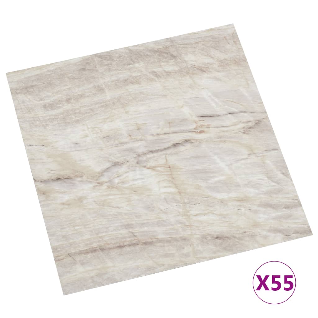 Listoni per Pavimenti Autoadesivi 55 pz in PVC 5,11 mÂ² Beige cod mxl 45262