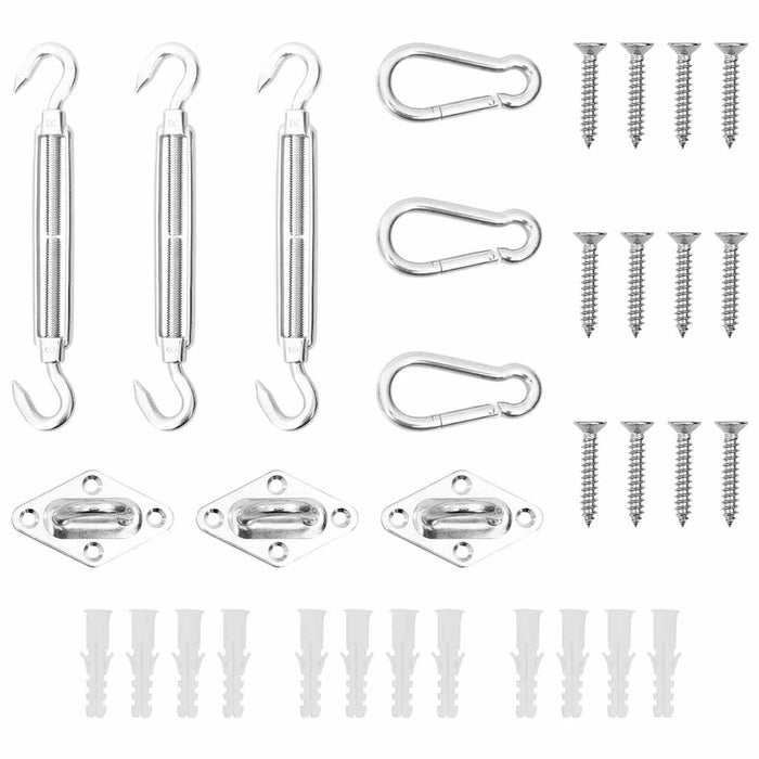 Set Accessori per Vela Parasole 9 pz in Acciaio Inossidabile cod mxl 70192
