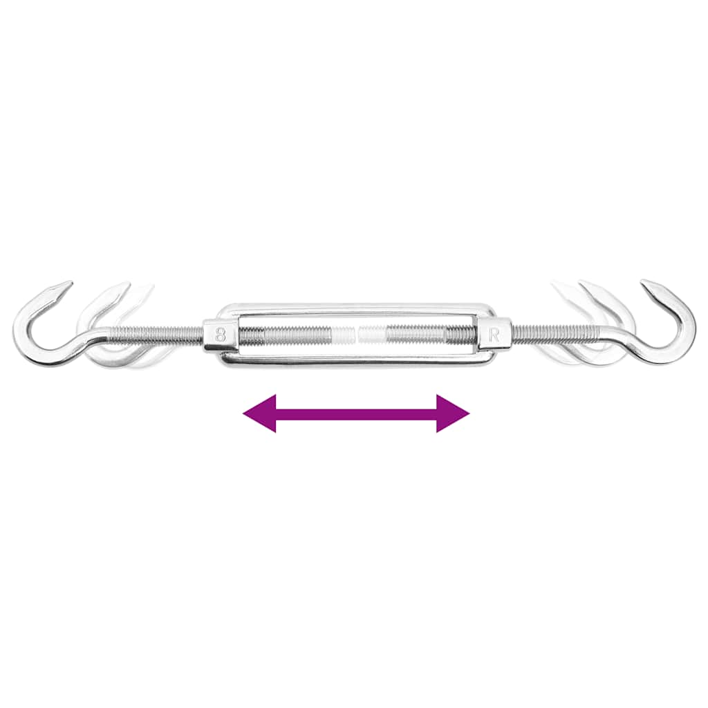 Set Accessori per Vela Parasole 8 pz in Acciaio Inossidabile 310247
