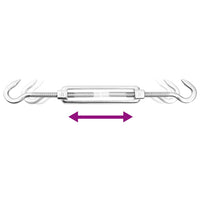 Set Accessori per Vela Parasole 8 pz in Acciaio Inossidabile 310247