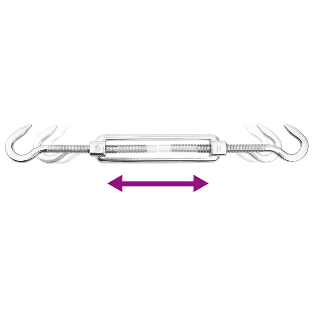 Set Accessori per Vela Parasole 9 pz in Acciaio Inossidabile 310248