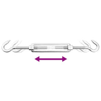 Set Accessori per Vela Parasole 9 pz in Acciaio Inossidabile 310248