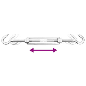 Set Accessori per Vela Parasole 9 pz in Acciaio Inossidabile 310248