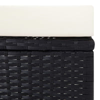 Set Divani da Giardino 2 pz con Cuscini in Polyrattan Nero cod mxl 37752