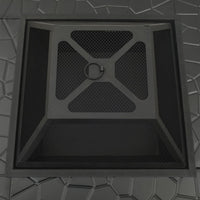 Braciere da Giardino con Attizzatoio 81x81x47 cm XXL in Acciaio 311888