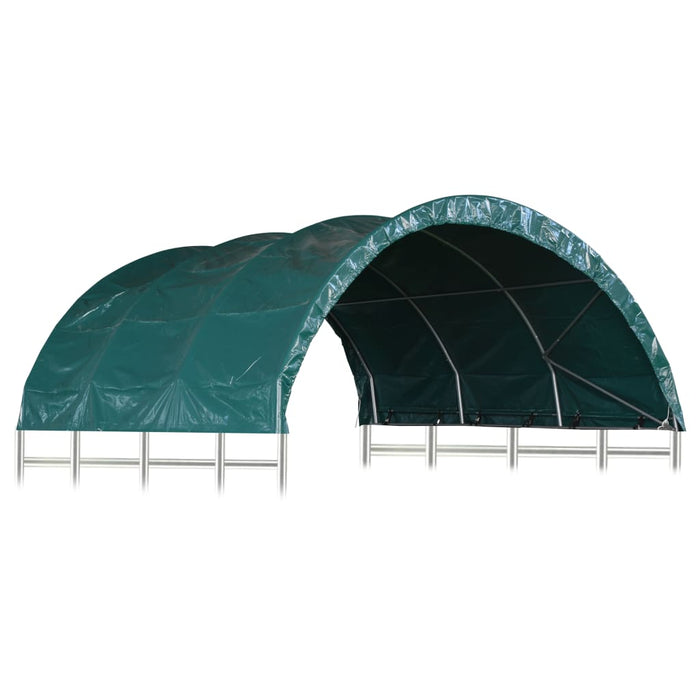Tenda per Bestiame in PVC 3,7x3,7 m Verde 3056433