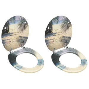 Set di due coperchi WC con coperchio in MDF design spiaggia 02_0002978