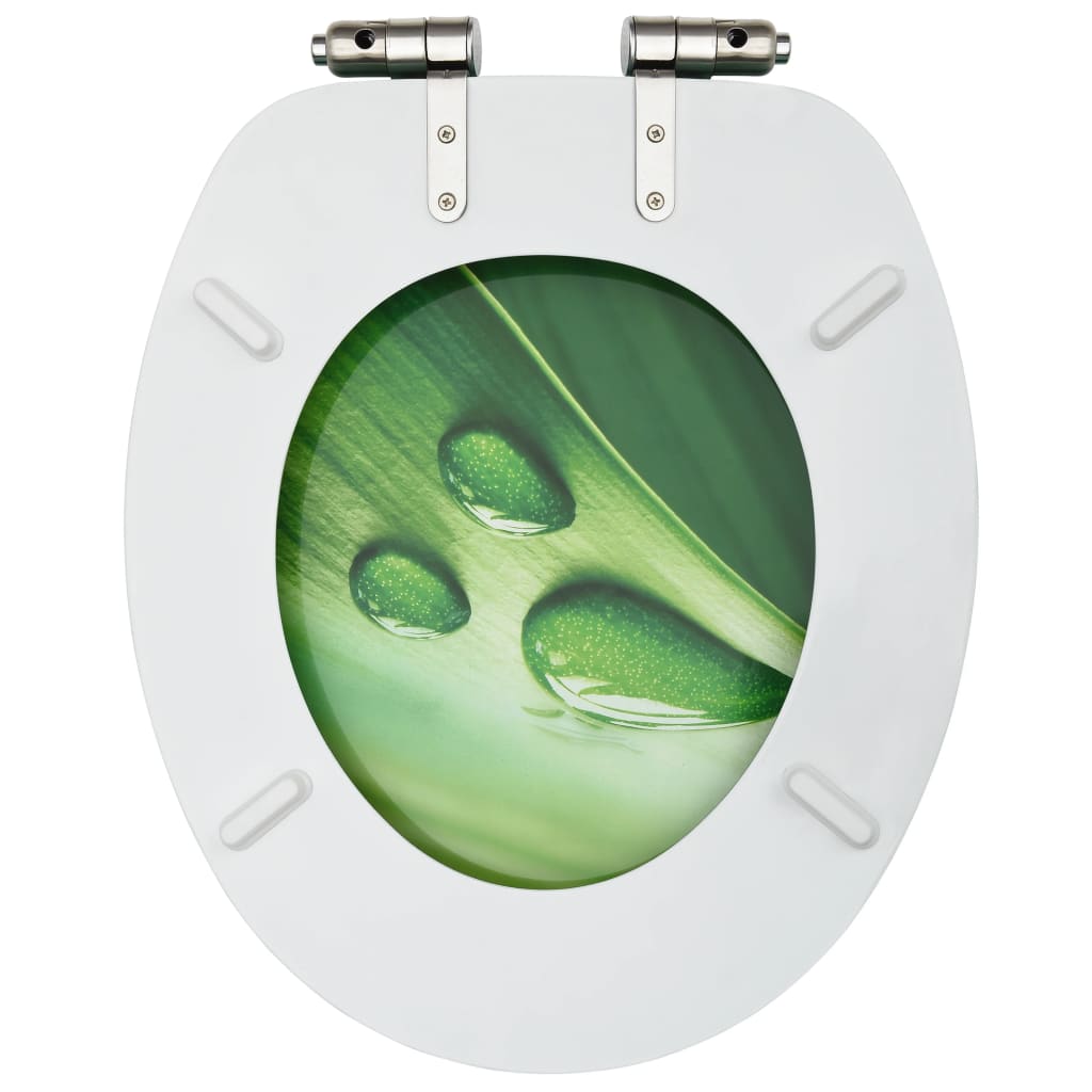 Tavolette WC Chiusura Ammortizzata 2pz MDF Verde Goccia d'Acqua cod mxl 41710