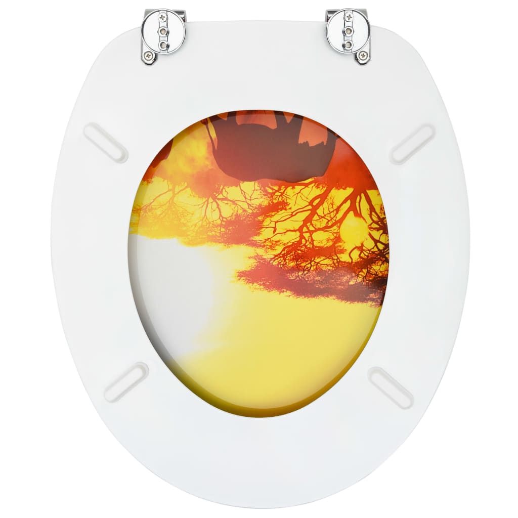 Tavolette WC con Coperchi 2 pz in MDF Design Savana 3056418