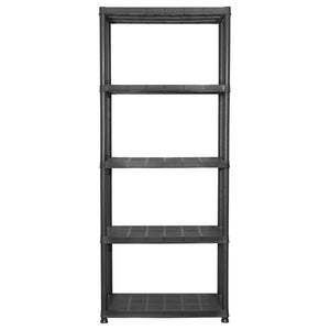 Scaffale a 5 Ripiani Nero 71x38x170 cm in Plastica cod mxl 44706