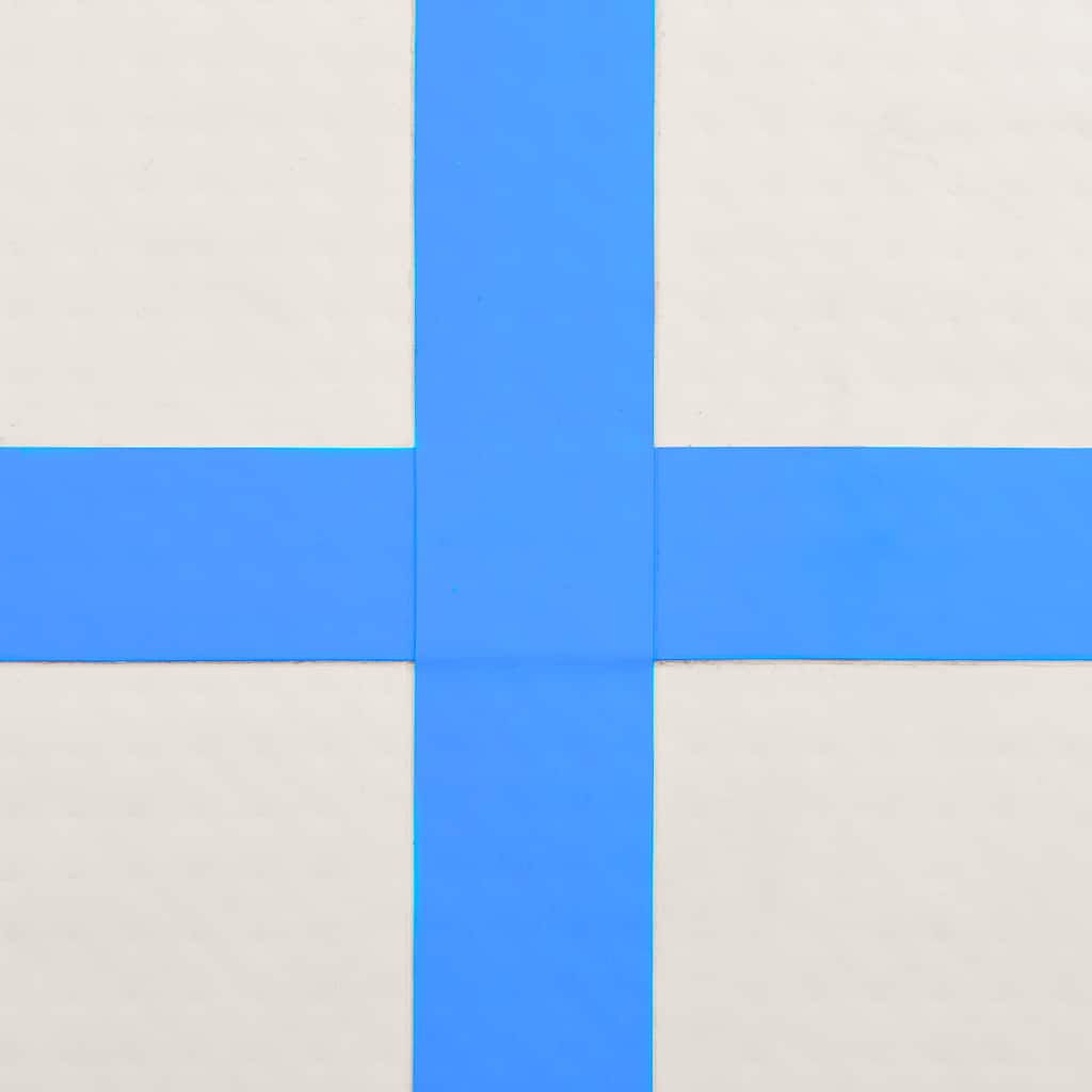 Tappetino Ginnastica Gonfiabile con Pompa 60x100x10 cm PVC Blu 92650