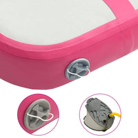 Tappetino Ginnastica Gonfiabile con Pompa 60x100x15 cm PVC Rosa 92652