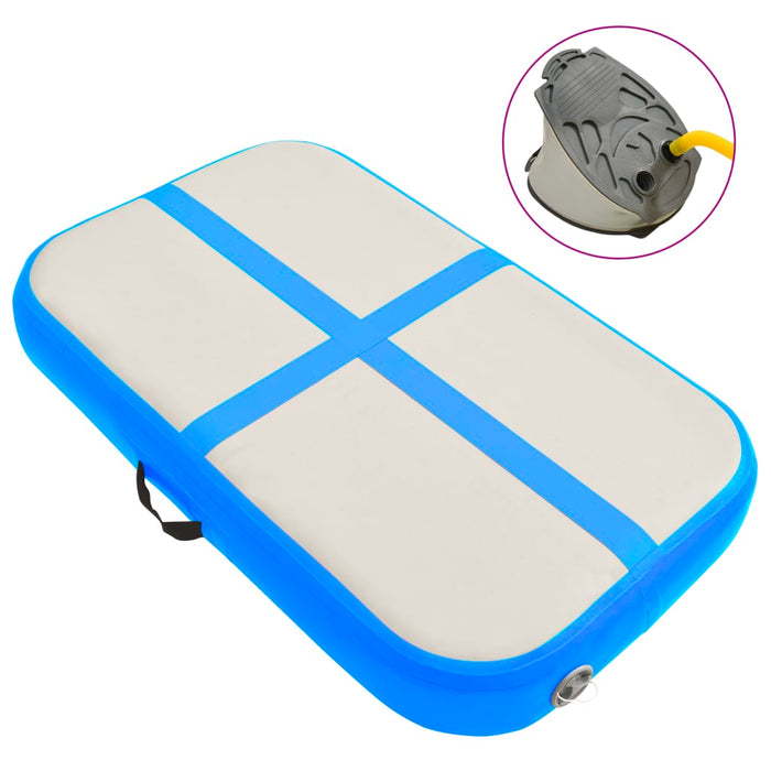 Tappetino Ginnastica Gonfiabile con Pompa 60x100x20 cm PVC Blucod mxl 121087