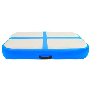Tappetino Ginnastica Gonfiabile con Pompa 60x100x20 cm PVC Blu 92656