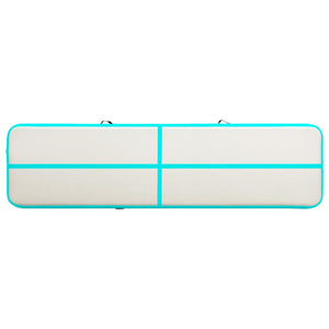 Tappetino Ginnastica Gonfiabile e Pompa 600x100x15cm PVC Verde 92669