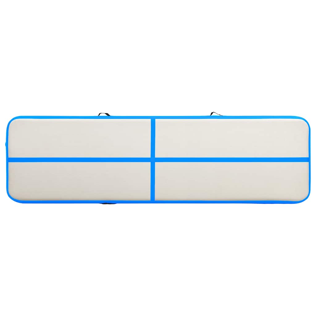 Tappetino Ginnastica Gonfiabile con Pompa 800x100x15cm PVC Blu 92674