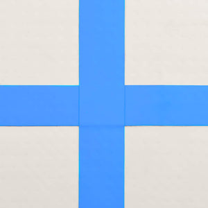 Tappetino Ginnastica Gonfiabile con Pompa 800x100x15cm PVC Blu 92674