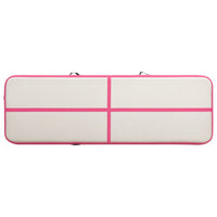 Tappetino Ginnastica Gonfiabile con Pompa 300x100x20cm PVC Rosa 92676