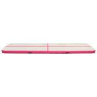 Tappetino Ginnastica Gonfiabile con Pompa 600x100x20cm PVC Rosa 92685
