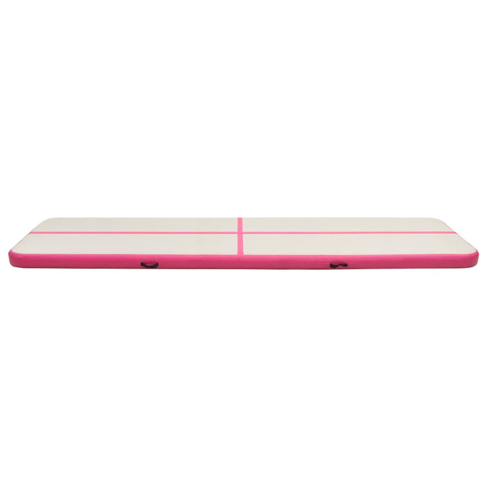 Tappetino Ginnastica Gonfiabile con Pompa 700x100x20cm PVC Rosa 92688