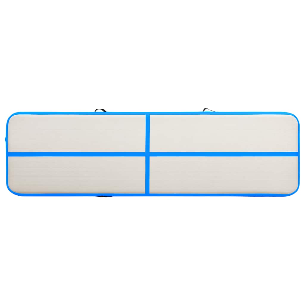 Tappetino Ginnastica Gonfiabile con Pompa 800x100x20cm PVC Blu 92692