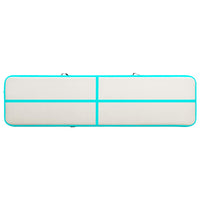 Tappetino Ginnastica Gonfiabile e Pompa 800x100x20cm PVC Verde 92693