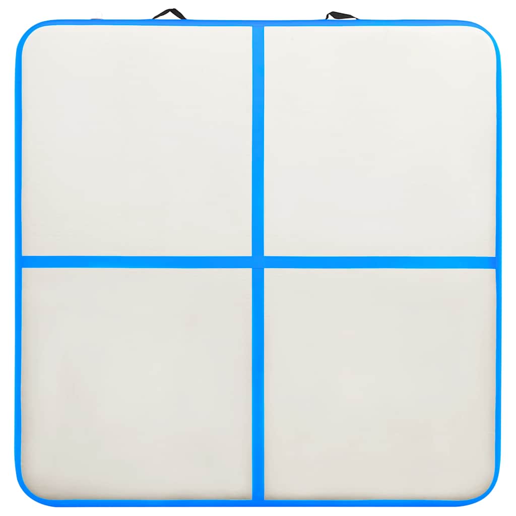 Tappetino Ginnastica Gonfiabile con Pompa 200x200x10 cm PVC Blu cod mxl 77860
