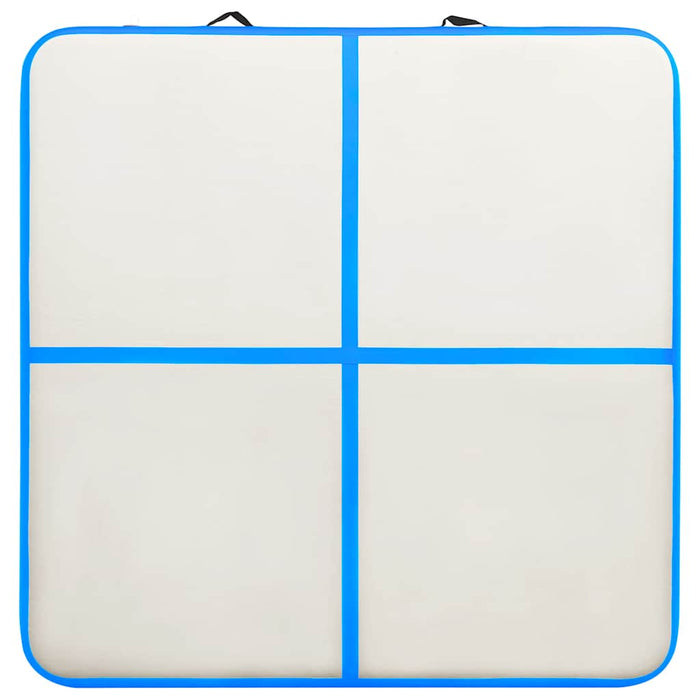 Tappetino Ginnastica Gonfiabile con Pompa 200x200x10 cm PVC Blu cod mxl 77860