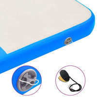 Tappetino Ginnastica Gonfiabile con Pompa 200x200x10 cm PVC Blu cod mxl 77860
