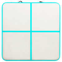 Tappetino Ginnastica Gonfiabile e Pompa 200x200x10 cm PVC Verde 92696