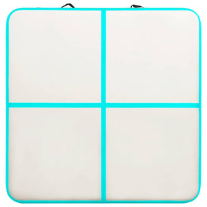 Tappetino Ginnastica Gonfiabile e Pompa 200x200x10 cm PVC Verde 92696