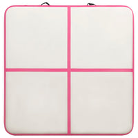 Tappetino Ginnastica Gonfiabile con Pompa 200x200x15cm PVC Rosa