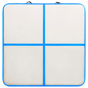 Tappetino Ginnastica Gonfiabile con Pompa 200x200x15cm PVC Blu 92698