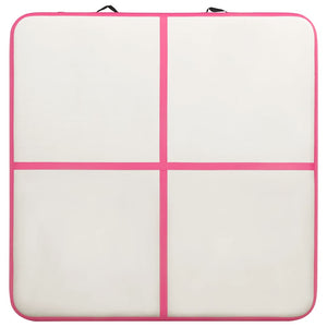 Tappetino Ginnastica Gonfiabile con Pompa 200x200x20cm PVC Rosa 92700