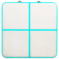 Tappetino Ginnastica Gonfiabile e Pompa 200x200x20cm PVC Verde 92702