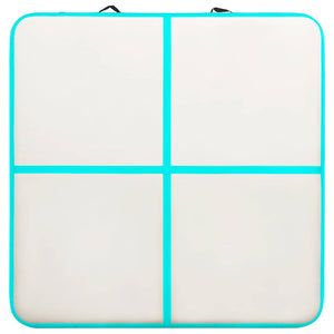 Tappetino Ginnastica Gonfiabile e Pompa 200x200x20cm PVC Verde 92702