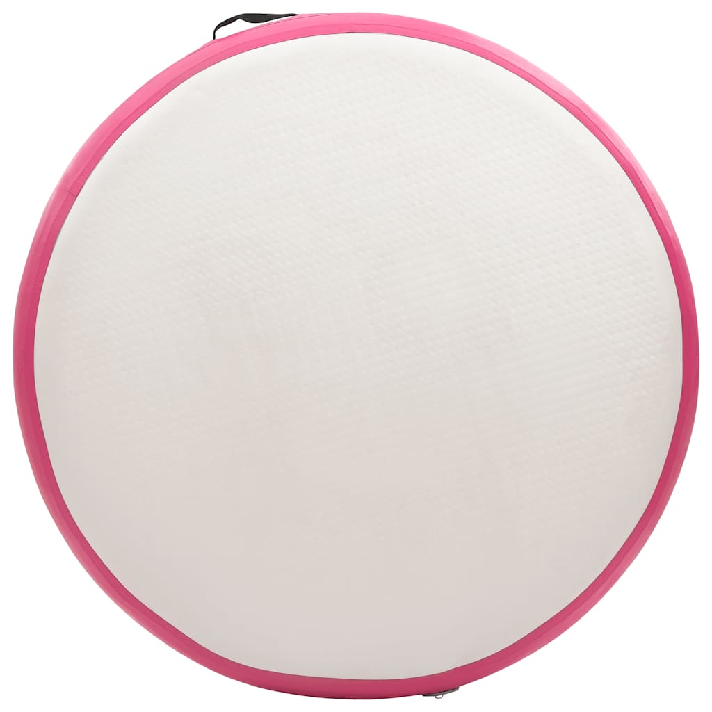Tappetino Ginnastica Gonfiabile con Pompa 100x100x10cm PVC Rosa 92703
