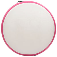 Tappetino Ginnastica Gonfiabile con Pompa 100x100x10cm PVC Rosa 92703