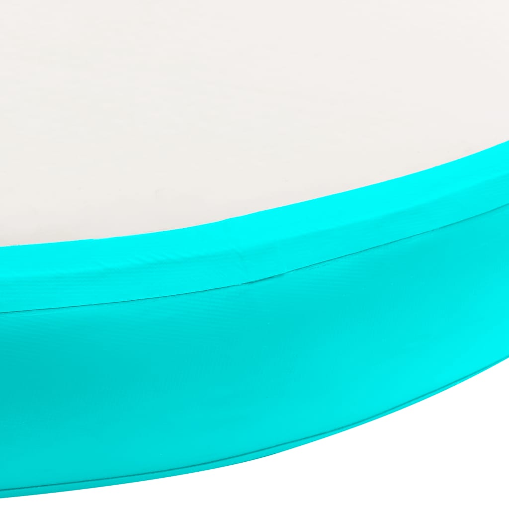 Tappetino Ginnastica Gonfiabile e Pompa 100x100x15cm PVC Verde cod mxl 74423