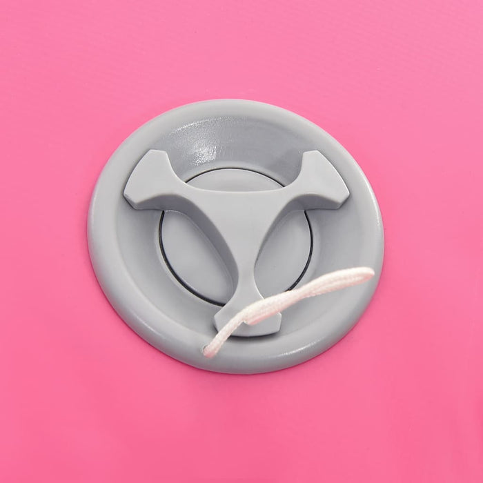 Rullo da Ginnastica Gonfiabile con Pompa 120x75 cm in PVC Rosa 92715