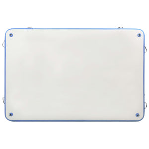 Tappeto Galleggiante Gonfiabile Blu e Bianco 200x150x15 cm 92721