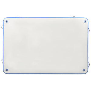 Tappeto Galleggiante Gonfiabile Blu e Bianco 300x150x15 cm cod mxl 54871