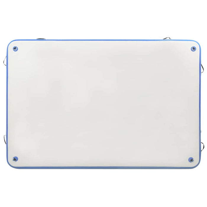 Tappeto Galleggiante Gonfiabile Blu e Bianco 300x200x15 cm cod mxl 61916