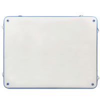 Tappeto Galleggiante Gonfiabile Blu e Bianco 300x300x15 cm