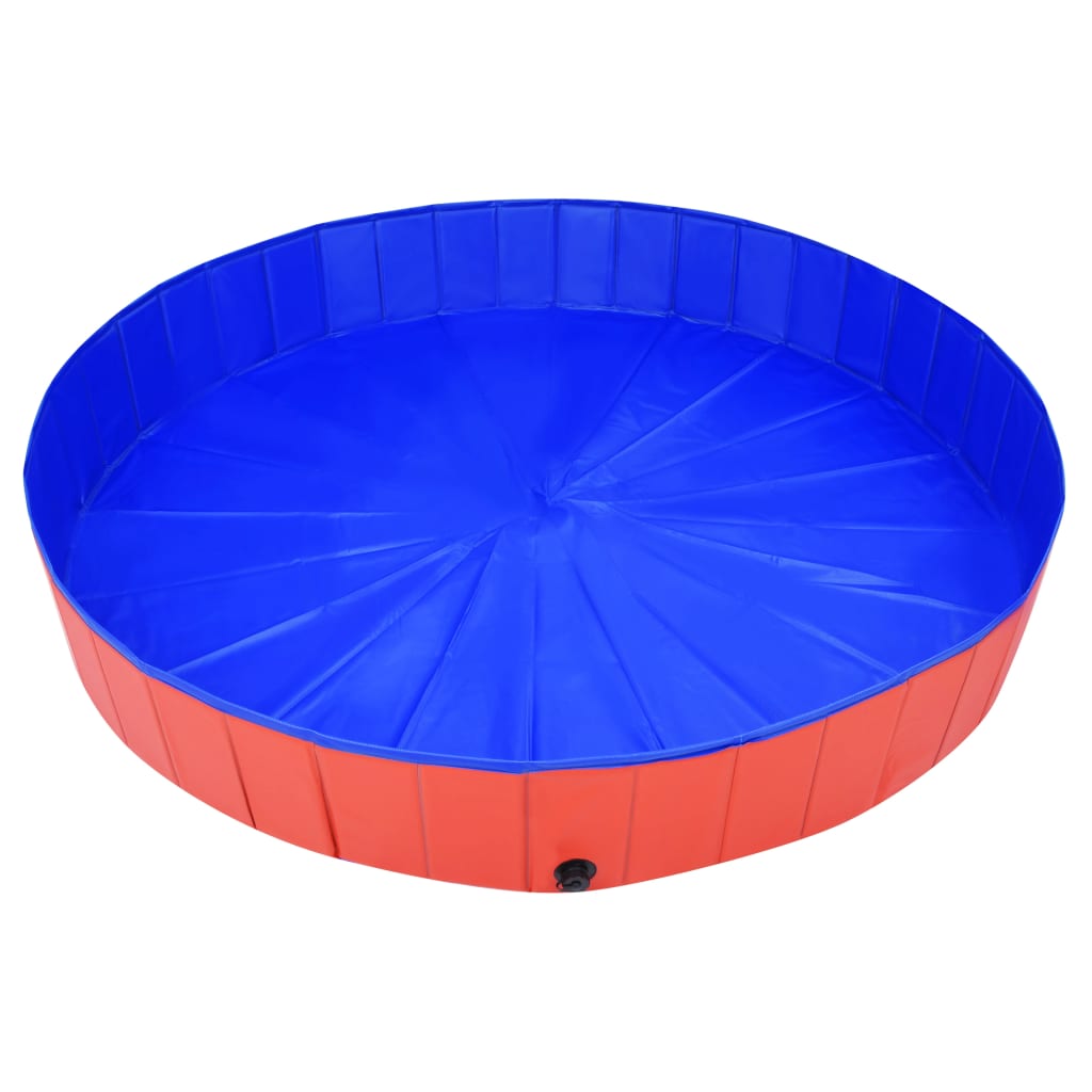 Piscina per Cani Pieghevole Rossa 200x30 cm in PVC 92600