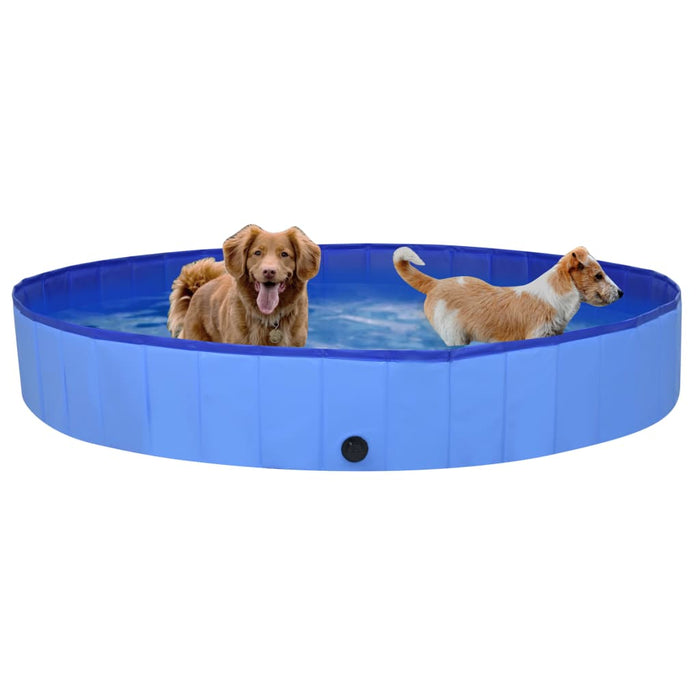 Piscina per Cani Pieghevole Blu 200x30 cm in PVC cod mxl 69036