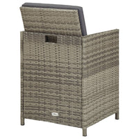Sedie da Giardino 2 pz con Cuscini in Polyrattan Grigio 311907