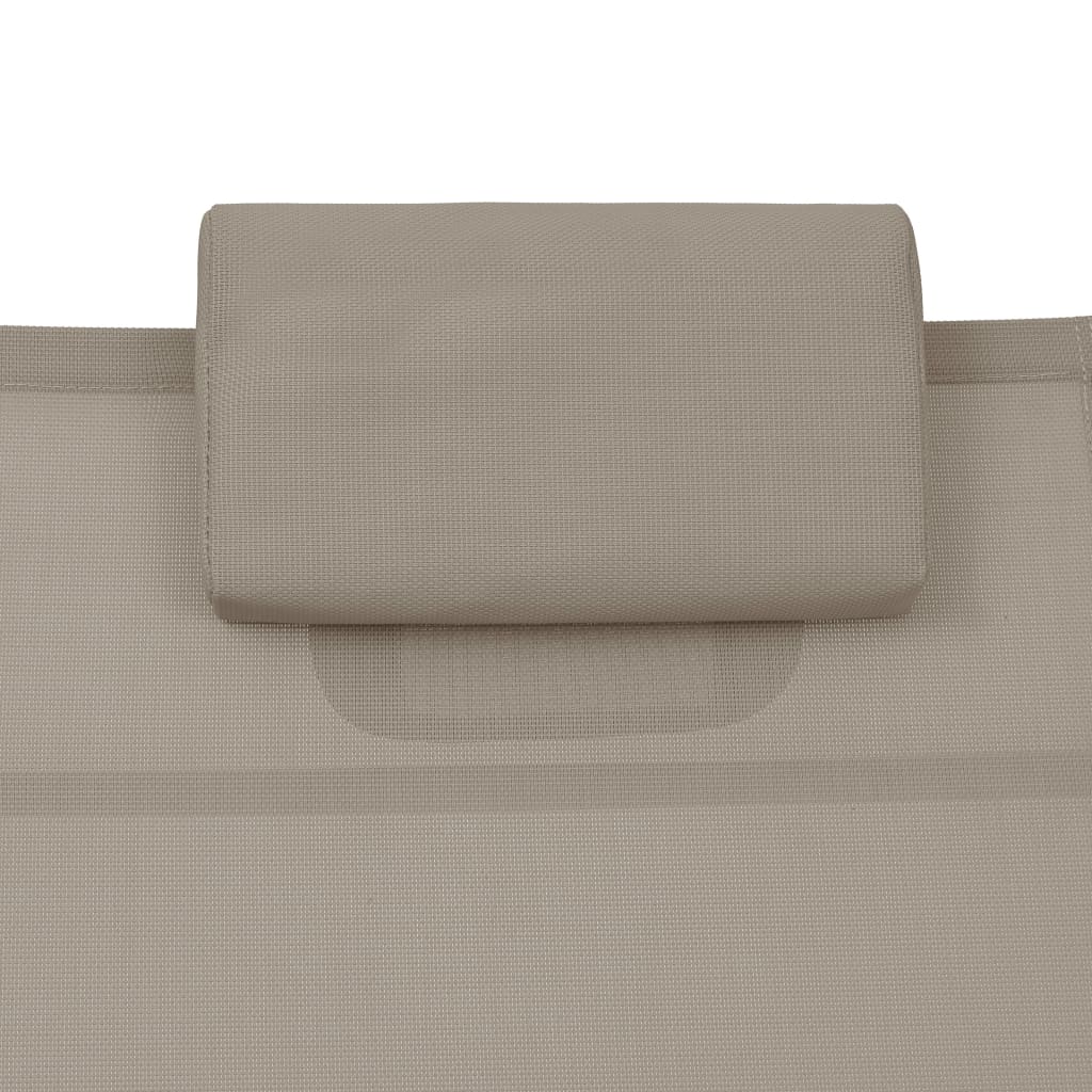 Lettino Prendisole in Alluminio e Textilene Grigio Talpa cod mxl 23084